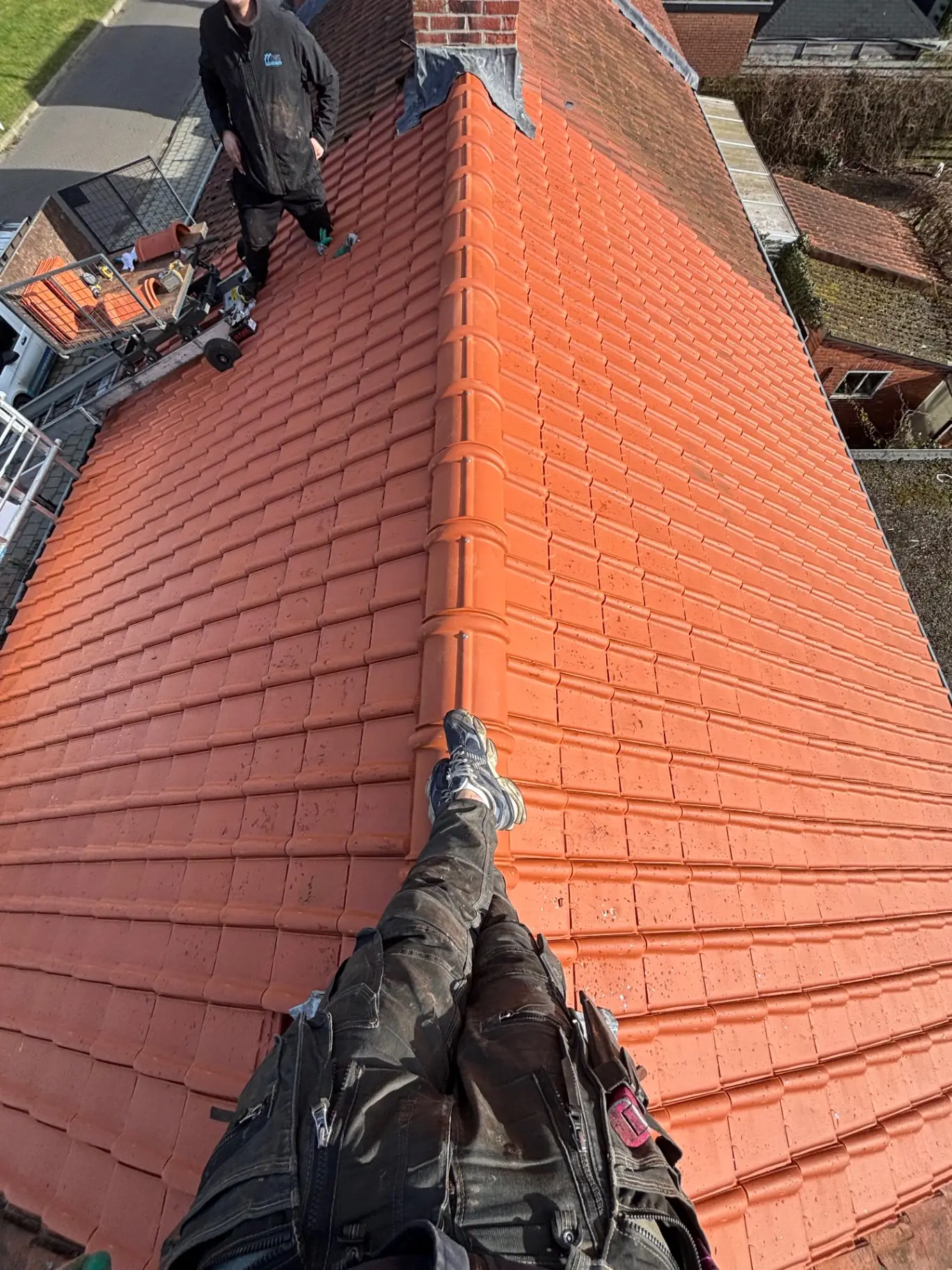 Nieuw oranje pannendak Eindhoven